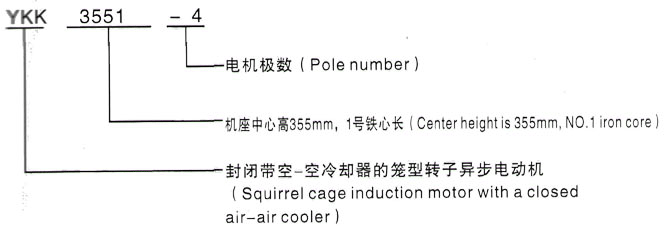 YKK系列(H355-1000)高压台江三相异步电机西安泰富西玛电机型号说明